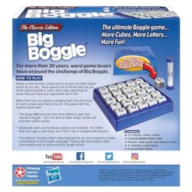 Big Boggle with 5x5 Grid and 25 Letter Cubes by Winning Moves Games USA, Thought Provoking Word Game Bigger Than the Original, for 2 or More Players, Ages 8+ (1147) Big Boggle with 5x5 Grid and 25 Letter Cubes by Winning Moves Games USA, Thought Provoking Word Game Bigger Than the Original, for 2 or More Players, Ages 8+ (1147)