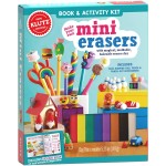 KLUTZ Make Your Own Mini Erasers Toy includes (8)colors of eraser clay^pencil^clay shaping tool^(2)sheets of papercraft displays