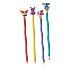 KLUTZ Make Your Own Mini Erasers Toy includes (8)colors of eraser clay^pencil^clay shaping tool^(2)sheets of papercraft displays