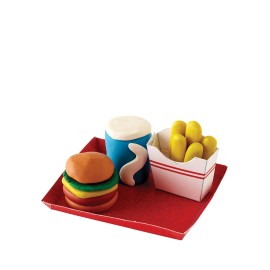 KLUTZ Make Your Own Mini Erasers Toy includes (8)colors of eraser clay^pencil^clay shaping tool^(2)sheets of papercraft displays