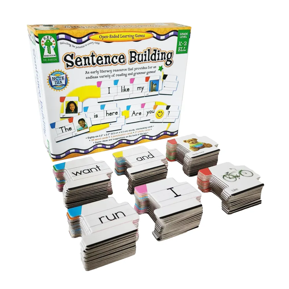 Key Education Sentence Building Game, Phonics Puzzles for Kids Ages 6-8, Learn to Read Parts of Speech, Sight Words, and More, Speech Therapy Materials for Kindergarten, 1st Grade, and Up