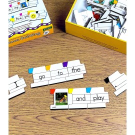 Key Education Sentence Building Game, Phonics Puzzles for Kids Ages 6-8, Learn to Read Parts of Speech, Sight Words, and More, Speech Therapy Materials for Kindergarten, 1st Grade, and Up