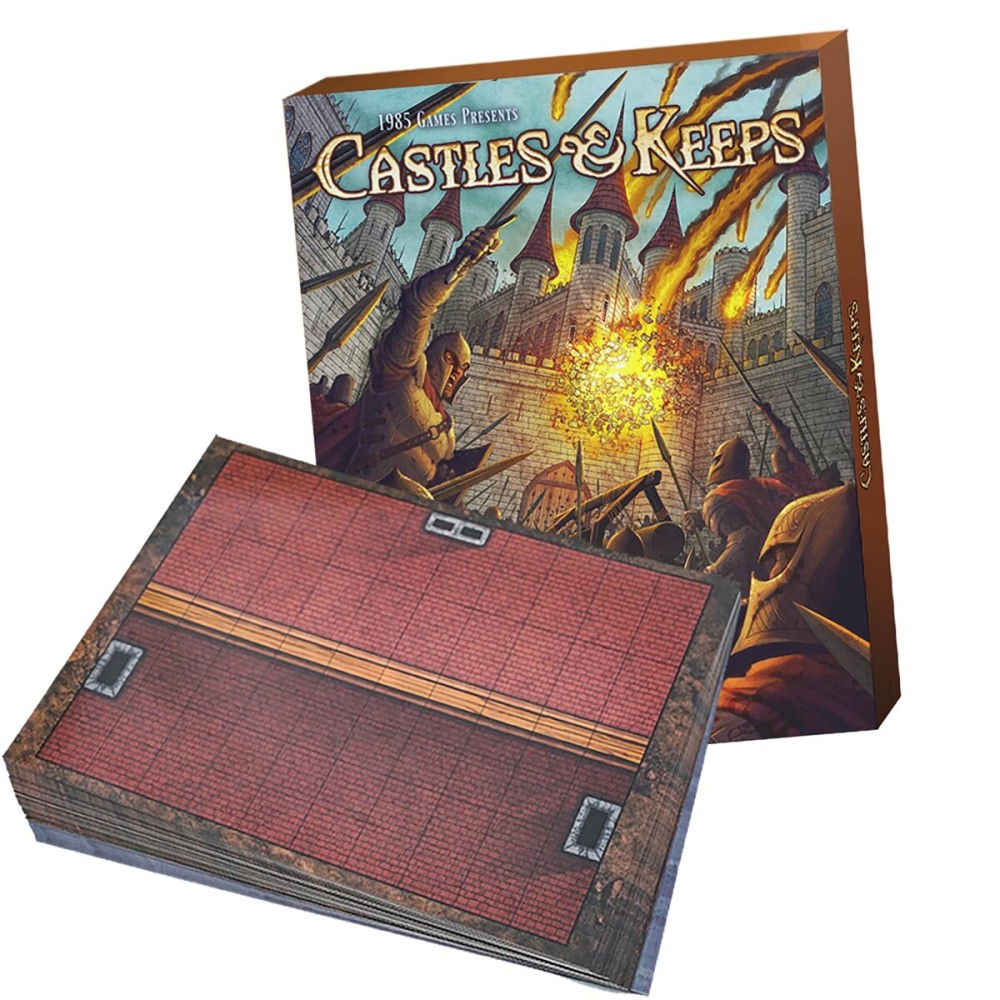 Dungeon Craft Castles & Keeps Terrain Set for DND & RPG Game - Adventure Games with 1000+ Double-Sided Dry/Wet Erase Tiles - Modular Castle Map Pieces for Tabletop Games & Battle Maps