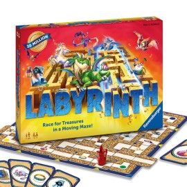 Ravensburger Labyrinth Board Game - A Strategic Maze Challenge for Family Nights - Find Treasures & Block Opponents - MESH Accredited - Great Birthday Gift - 2-4 Players - Kids Ages 7-10 and Older