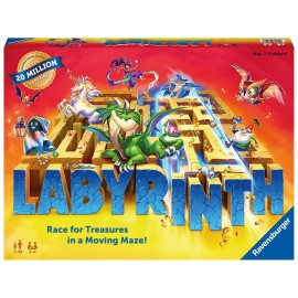 Ravensburger Labyrinth Board Game - A Strategic Maze Challenge for Family Nights - Find Treasures & Block Opponents - MESH Accredited - Great Birthday Gift - 2-4 Players - Kids Ages 7-10 and Older