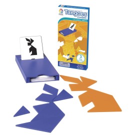 Tangoes Classic Tangram Travel Game with Portable Case Featuring 100 Challenges for Ages 7 - Adult