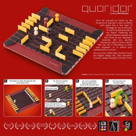 Quoridor - Over 1 Million Sold! Mensa Select Winner | Wooden Abstract Strategy Game for Adults and Families | Ages 8+ | 2 to 4 Players | 1 Minute to Learn, 15 Minutes to Play
