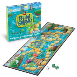Learning Resources Sum Swamp Game Addition & Subtraction Board Game - Educational Homeschool, Elementary Math Classroom Must Haves, Kindergarten, Gifts for Kids, Numbers for Boys and Girls