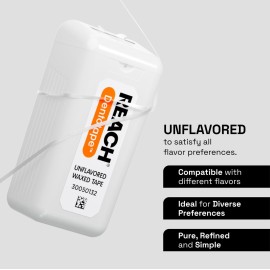 REACH Dentotape Waxed Dental Floss Tape, Unflavored, Extra Wide Floss, Shred & Frey Resistant, Plaque Remover for Teeth, Easy on Gums & Teeth, Oral Care, PFAS Free, for Adults & Kids, 1 Pack, 100 yd REACH Dentotape Waxed Dental Floss Tape, Unflavored, Extra Wide Floss, Shred & Frey Resistant, Plaque Remover for Teeth, Easy on Gums & Teeth, Oral Care, PFAS Free, for Adults & Kids, 1 Pack, 100 yd