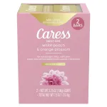Caress Beauty Bar Soap For Women, Daily Silk With Silk Extract and Floral Oil Essence Moisturizing Body Soap for Silky, Soft Skin, 3.75 oz, 2 Bath Bars