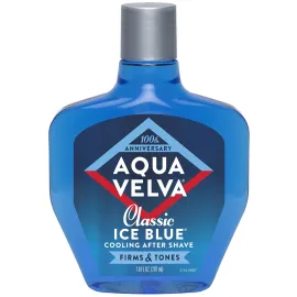 Aqua Velva After Shave, Classic Ice Blue, Soothes, Cools, and Refreshes Skin, 7 Ounce