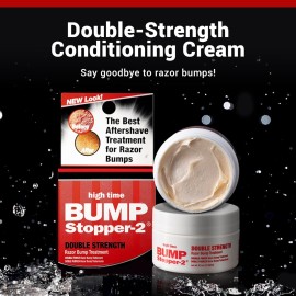 Bump Stopper 2 Double Strength Razor Bump Treatment | Formulated to Relieve Razor Burn | Eliminates Ingrown Hairs | Aftershave For Men - 0.5 OZ