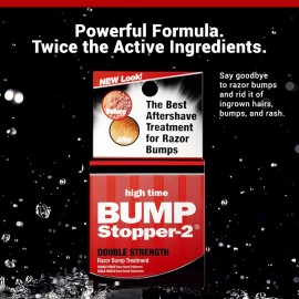 Bump Stopper 2 Double Strength Razor Bump Treatment | Formulated to Relieve Razor Burn | Eliminates Ingrown Hairs | Aftershave For Men - 0.5 OZ