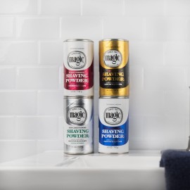 SoftSheen-Carson Magic Razorless Shaving for Men, Magic Skin Conditioning Shaving Powder, with Vitamin E and Aloe, formulated for Black Men, Depilatory, Helps Stop Razor Bumps, 4.5 oz SoftSheen-Carson Magic Razorless Shaving for Men, Magic Skin Conditioning Shaving Powder, with Vitamin E and Aloe, formulated for Black Men, Depilatory, Helps Stop Razor Bumps, 4.5 oz