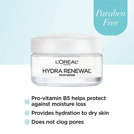 L\'Oreal Paris Skincare Hydra-Renewal Face Moisturizer with Pro-Vitamin B5 for Dry Sensitive Skin, All-Day Hydration, 1.7 Oz L\'Oreal Paris Skincare Hydra-Renewal Face Moisturizer with Pro-Vitamin B5 for Dry Sensitive Skin, All-Day Hydration, 1.7 Oz