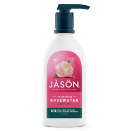 JASON Rosewater Invigorating Body Wash, For a Gentle Feeling Clean, 30 Fluid Ounces