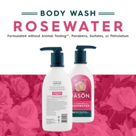 JASON Rosewater Invigorating Body Wash, For a Gentle Feeling Clean, 30 Fluid Ounces JASON Rosewater Invigorating Body Wash, For a Gentle Feeling Clean, 30 Fluid Ounces