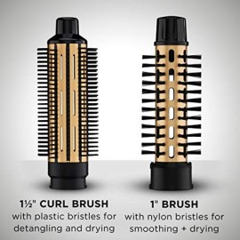 Conair 2-in-1 Hot Air Curling Combo, Includes 1.5-inch Curl Brush and 1-inch Aluminum Bristle Brush Conair 2-in-1 Hot Air Curling Combo, Includes 1.5-inch Curl Brush and 1-inch Aluminum Bristle Brush