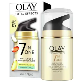 OLAY Total Effects 7-in-1 Anti-Aging Face Moisturizer with SPF 15, Fragrance-Free 1.7 oz