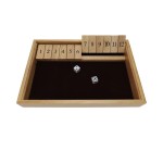 WE Games Wooden Shut The Box - Close The Box Set with 12 Number Tiles & 2 Dice Games - 13.5 Natural Wood Finish