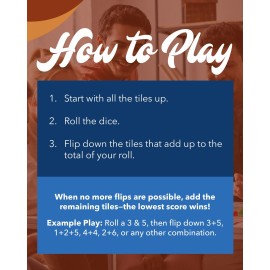 WE Games Wooden Shut The Box - Close The Box Set with 12 Number Tiles & 2 Dice Games - 13.5 Natural Wood Finish
