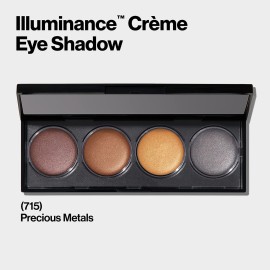 Revlon Crme Eyeshadow Palette, Illuminance Eye Makeup with Crease- Resistant Ingredients, Creamy Pigmented in Blendable Matte & Shimmer Finishes, 715 Precious Metals, 0.12 Oz Revlon Crme Eyeshadow Palette, Illuminance Eye Makeup with Crease- Resistant Ingredients, Creamy Pigmented in Blendable Matte & Shimmer Finishes, 715 Precious Metals, 0.12 Oz