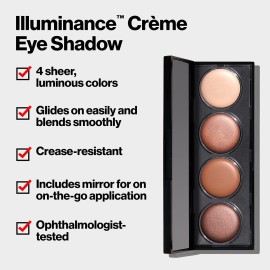 Revlon Crme Eyeshadow Palette, Illuminance Eye Makeup with Crease- Resistant Ingredients, Creamy Pigmented in Blendable Matte & Shimmer Finishes, 715 Precious Metals, 0.12 Oz Revlon Crme Eyeshadow Palette, Illuminance Eye Makeup with Crease- Resistant Ingredients, Creamy Pigmented in Blendable Matte & Shimmer Finishes, 715 Precious Metals, 0.12 Oz