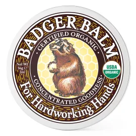 Badger - Hardworking Healing, Aloe Vera & Wintergreen, Working Hand Balm, for Dry Hands, Hand Moisturizer, Certified Organic Hand Balm, Hand Repair Balm, 2 oz