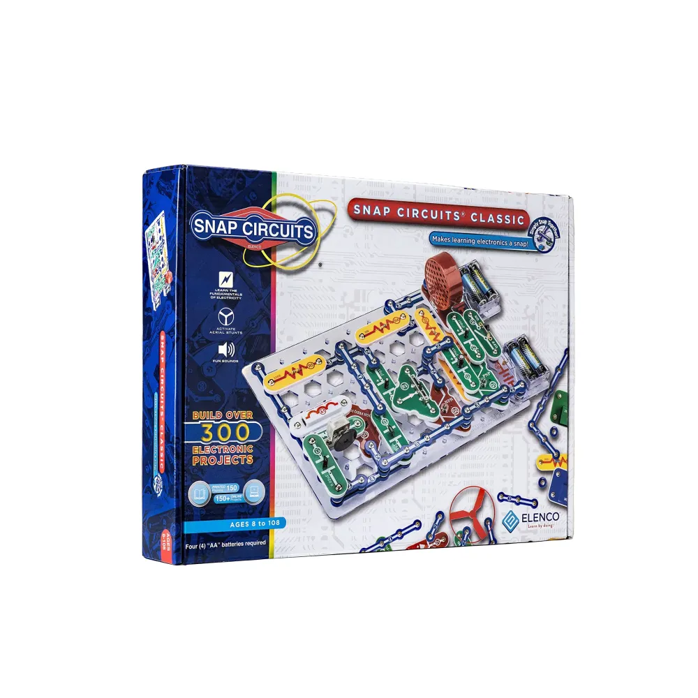 Snap Circuits Classic SC-300 Electronics Exploration Kit | Over 300 Projects | Full Color Manual Parts | STEM Educational Toy for Kids 8+ 2.3 x 13.6 x 19.3 inches Snap Circuits Classic SC-300 Electronics Exploration Kit | Over 300 Projects | Full Color Manual Parts | STEM Educational Toy for Kids 8+ 2.3 x 13.6 x 19.3 inches