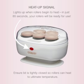 Conair Double Ceramic Hot Rollers for Long, Medium, and All Hair - Hair Curler - Hair Roller Clips Included - 1 1/2-inch Rollers Conair Double Ceramic Hot Rollers for Long, Medium, and All Hair - Hair Curler - Hair Roller Clips Included - 1 1/2-inch Rollers