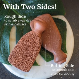 Pumice Stone for Feet Lasts 5+ Years Foot Exfoliator Scrubber Callus Remover Made of Natural Terra-Cotta Pumice Stone for Feet Lasts 5+ Years Foot Exfoliator Scrubber Callus Remover Made of Natural Terra-Cotta