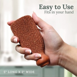 Pumice Stone for Feet Lasts 5+ Years Foot Exfoliator Scrubber Callus Remover Made of Natural Terra-Cotta Pumice Stone for Feet Lasts 5+ Years Foot Exfoliator Scrubber Callus Remover Made of Natural Terra-Cotta