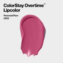 Revlon Liquid Lipstick with Clear Lip Gloss, ColorStay Overtime Lipcolor, Dual Ended with Vitamin E, 260 Perennial Plum, 0.07 Fl Oz Revlon Liquid Lipstick with Clear Lip Gloss, ColorStay Overtime Lipcolor, Dual Ended with Vitamin E, 260 Perennial Plum, 0.07 Fl Oz