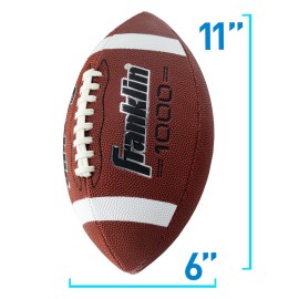 Franklin Sports Official Size Football - All-Weather 1000 Regulation Outdoor Football - Synthetic Leather Adult Ball - Extra Grip Official Size - Brown + White Franklin Sports Official Size Football - All-Weather 1000 Regulation Outdoor Football - Synthetic Leather Adult Ball - Extra Grip Official Size - Brown + White
