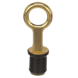 Attwood 7524A7 Snap-Handle Drain Plug, For 1-Inch-Diameter Drains, Locks in Place, Brass Handle, Rubber Plug Attwood 7524A7 Snap-Handle Drain Plug, For 1-Inch-Diameter Drains, Locks in Place, Brass Handle, Rubber Plug