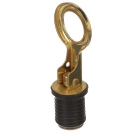 Attwood 7524A7 Snap-Handle Drain Plug, For 1-Inch-Diameter Drains, Locks in Place, Brass Handle, Rubber Plug Attwood 7524A7 Snap-Handle Drain Plug, For 1-Inch-Diameter Drains, Locks in Place, Brass Handle, Rubber Plug
