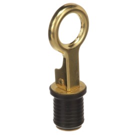 Attwood 7524A7 Snap-Handle Drain Plug, For 1-Inch-Diameter Drains, Locks in Place, Brass Handle, Rubber Plug Attwood 7524A7 Snap-Handle Drain Plug, For 1-Inch-Diameter Drains, Locks in Place, Brass Handle, Rubber Plug