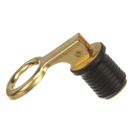 Attwood 7524A7 Snap-Handle Drain Plug, For 1-Inch-Diameter Drains, Locks in Place, Brass Handle, Rubber Plug Attwood 7524A7 Snap-Handle Drain Plug, For 1-Inch-Diameter Drains, Locks in Place, Brass Handle, Rubber Plug