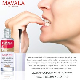 Mavala Stop Deterrent Nail Polish Treatment | Nail Care to Help Stop Putting Fingers In Your Mouth | Bitter Taste | Easy Application | For Ages 3+ | 0.3 Fl Oz Mavala Stop Deterrent Nail Polish Treatment | Nail Care to Help Stop Putting Fingers In Your Mouth | Bitter Taste | Easy Application | For Ages 3+ | 0.3 Fl Oz