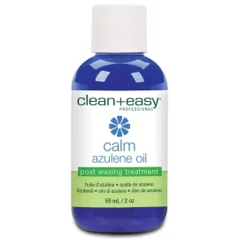 Clean + Easy Azulene Oil - Post Waxing Treatment for Sensitive Skin, Soothes Irritation & Removes Wax Residue After Hair Removal, After Wax Care, 2 oz