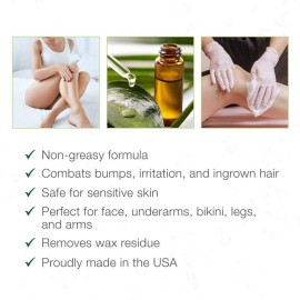 Clean + Easy Azulene Oil - Post Waxing Treatment for Sensitive Skin, Soothes Irritation & Removes Wax Residue After Hair Removal, After Wax Care, 2 oz Clean + Easy Azulene Oil - Post Waxing Treatment for Sensitive Skin, Soothes Irritation & Removes Wax Residue After Hair Removal, After Wax Care, 2 oz