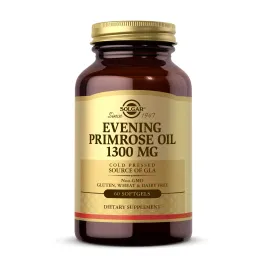 Solgar Evening Primrose Oil 1300 mg, 60 Softgels - Promotes Healthy Skin & Cardiovascular Health - Nutritional Support for Women - Non-GMO, Gluten Free, Dairy Free - 60 Servings