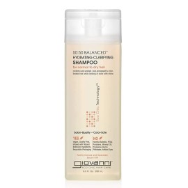 GIOVANNI ECO CHIC 50:50 Balanced Hydrating Clarifying Shampoo - Leaves Hair pH Balanced for Over-Processed Hair, Provides Moisture & Protection, Salon Quality, No Parabens, Color Safe - 8.5 oz
