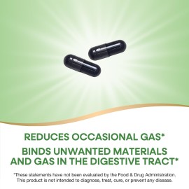 Nature\'s Way Activated Charcoal, Binds Unwanted Materials and Gas in the Digestive Tract*, 560 mg per 2-Capsule Serving, 100 Capsules (Packaging May Vary) Nature\'s Way Activated Charcoal, Binds Unwanted Materials and Gas in the Digestive Tract*, 560 mg per 2-Capsule Serving, 100 Capsules (Packaging May Vary)