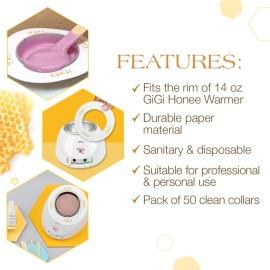 GiGi Clean Collars for 14-Ounce Wax Warmers, 50 Pieces GiGi Clean Collars for 14-Ounce Wax Warmers, 50 Pieces
