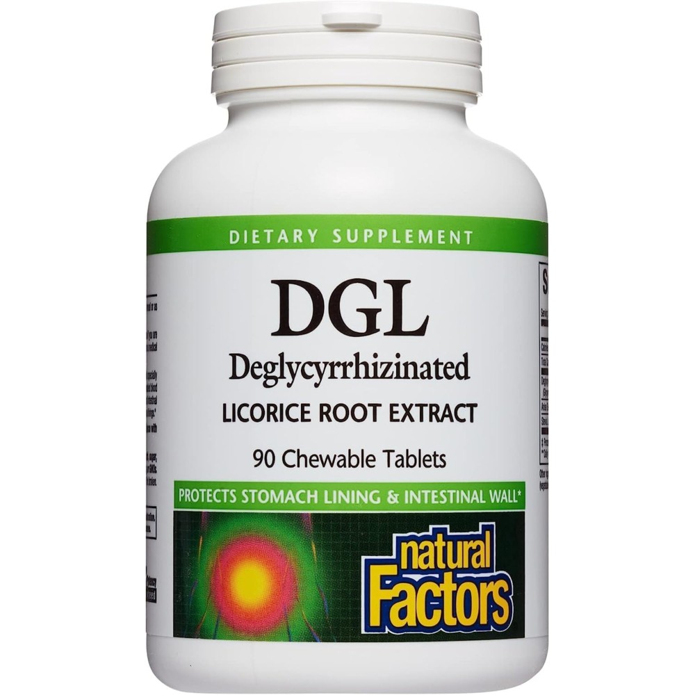 Natural Factors, Chewable DGL 400 mg, Licorice Extract for Healthy Digest, 90 Tablets Natural Factors, Chewable DGL 400 mg, Licorice Extract for Healthy Digest, 90 Tablets