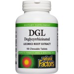 Natural Factors, Chewable DGL 400 mg, Licorice Extract for Healthy Digest, 90 Tablets