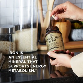 Solgar Gentle Iron - Ideal for Sensitive StomachsRed Blood Cell Supplement, , Non Constipating & GMO, Vegan, Gluten & Dairy Free, Kosher - 180 Servings, Unflavored, 180 Count Solgar Gentle Iron - Ideal for Sensitive StomachsRed Blood Cell Supplement, , Non Constipating & GMO, Vegan, Gluten & Dairy Free, Kosher - 180 Servings, Unflavored, 180 Count