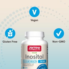 Jarrow Formulas Inositol 750 mg, Dietary Supplement, Liver Support for Cellular Health and General Wellness, 100 Veggie Capsules, Up to a 100 Day Supply Jarrow Formulas Inositol 750 mg, Dietary Supplement, Liver Support for Cellular Health and General Wellness, 100 Veggie Capsules, Up to a 100 Day Supply