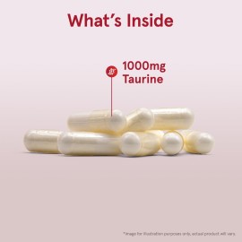 Jarrow Formulas Taurine 1000 mg, Dietary Supplement, Amino Acid Supplement for Brain Health Support, 100 Capsules, 100 Day Supply Jarrow Formulas Taurine 1000 mg, Dietary Supplement, Amino Acid Supplement for Brain Health Support, 100 Capsules, 100 Day Supply